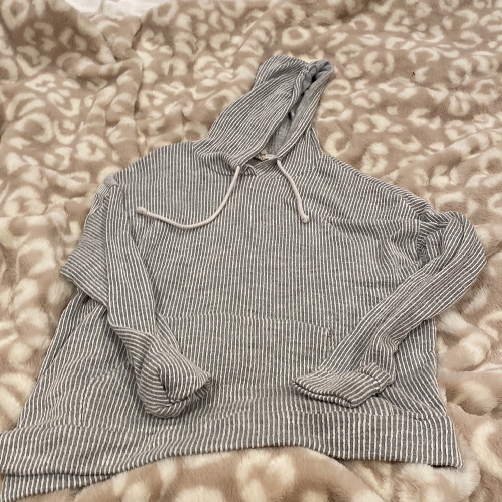 Cute lightweight striped hoodie size L